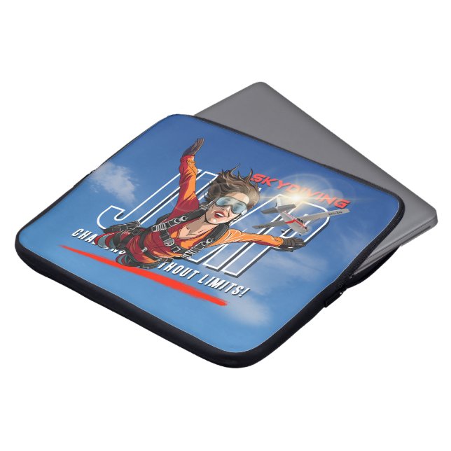 Capa Para Notebook  Skydiving-Feel Freedom Above Clouds | 15" Women (Frente Topo)