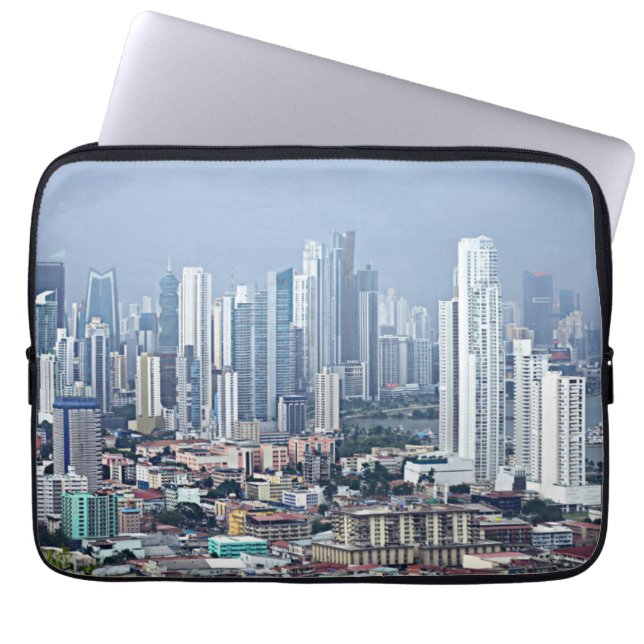 Capa Para Notebook Skyline da Cidade do Panamá (Frente)