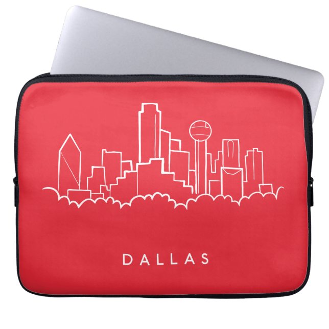 Capa Para Notebook Skyline de Dallas Texas (Frente)