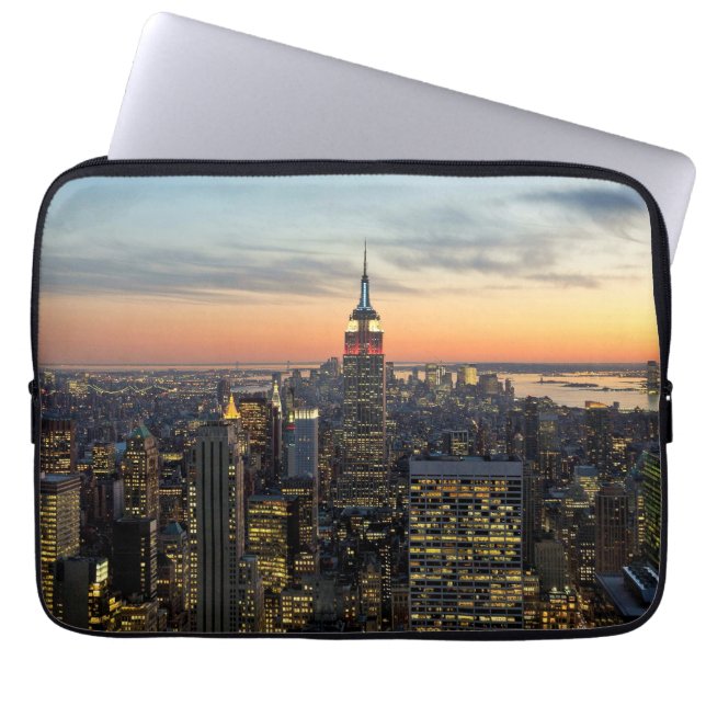 Capa Para Notebook Skyline do alvorecer de New York (Frente)