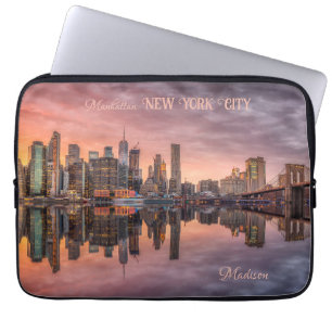 Capa Para Notebook Skyline Nova Iorque de Nome Personalizado