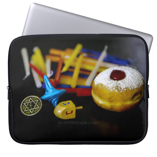 Capa Para Notebook SlipperyJoe Hanukkah natureza-morta simbólica feri (Frente)