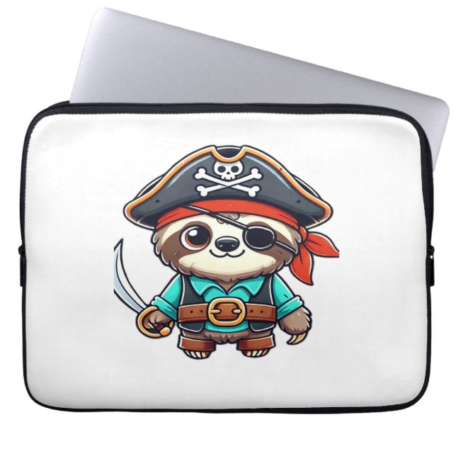 Capa Para Notebook Sloth Halloween Pirate Kids Mulheres Homens Slodl (Frente)