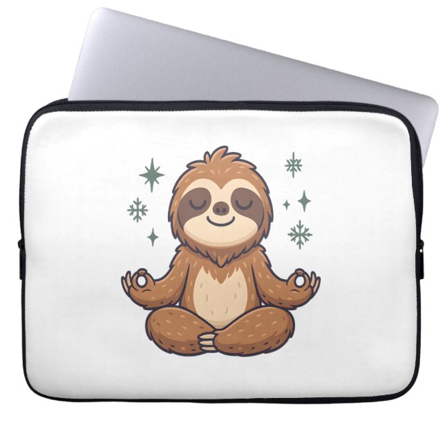 Capa Para Notebook Sloth Yoga Sloth (Frente)