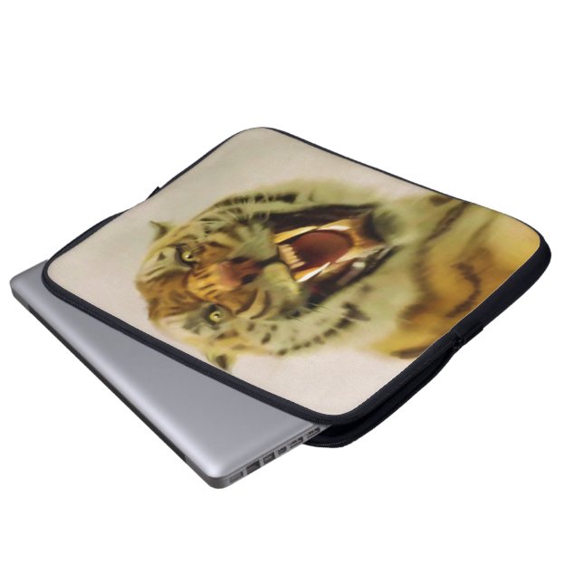 Capa Para Notebook Snarling Bengal Tiger Big Cat Willife Art (Frente Inferior)