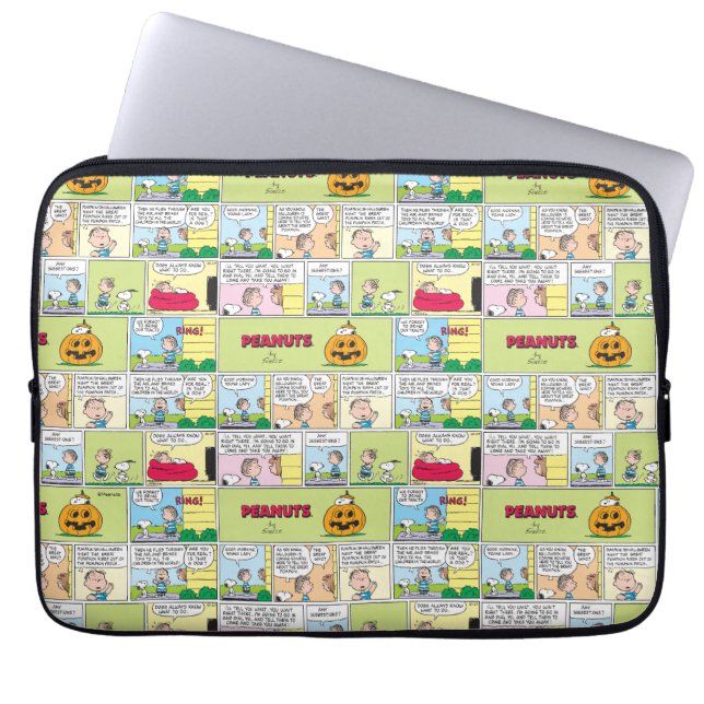 Capa Para Notebook Snoopy & Linus | O Excelente Pumpkin News (Frente)