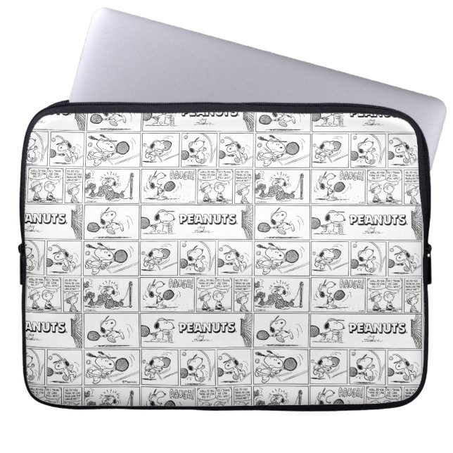 Capa Para Notebook Snoopy Plays Tênis (Frente)