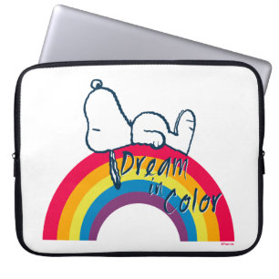 Capa Para Notebook Snoopy Sonho em arco-íris a cores
