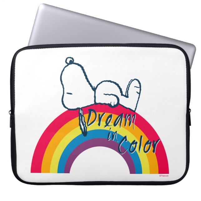 Capa Para Notebook Snoopy | Sonho em arco-íris a cores (Frente)