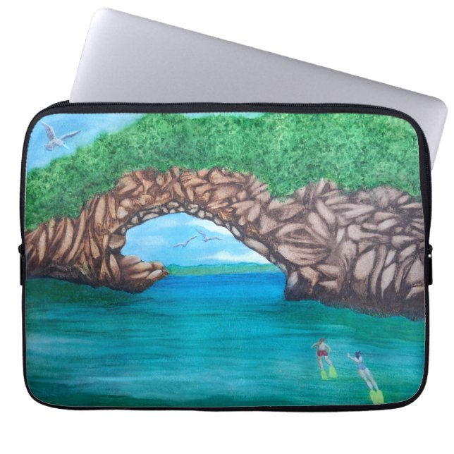 Capa Para Notebook Snorkeling no Paraíso (Frente)