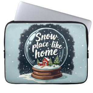 Capa Para Notebook Snow Place Like Home Holidation Cote