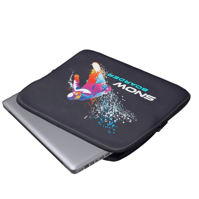 Capa Para Notebook Snowboard | Bolsa de laptop de 13" (Frente Inferior)