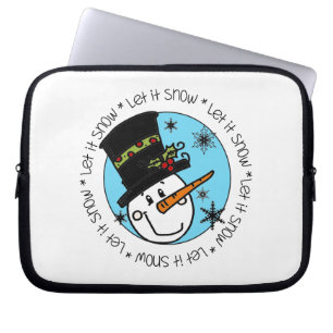 Capa Para Notebook Snowman Deixe-o nevar