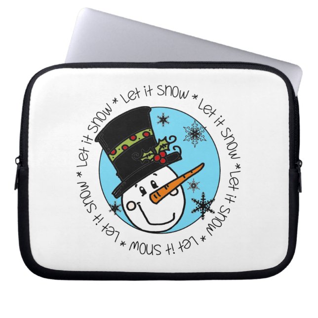 Capa Para Notebook Snowman Deixe-o nevar (Frente)