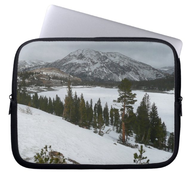 Capa Para Notebook Snowy Ellery Lake California - Paisagem de inverno (Frente)
