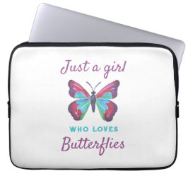 Capa Para Notebook Só uma garota que ama Borboletas
