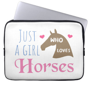 Capa Para Notebook Só uma garota que ama Cavalos