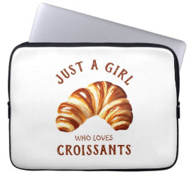 Capa Para Notebook Só uma garota que ama croissants