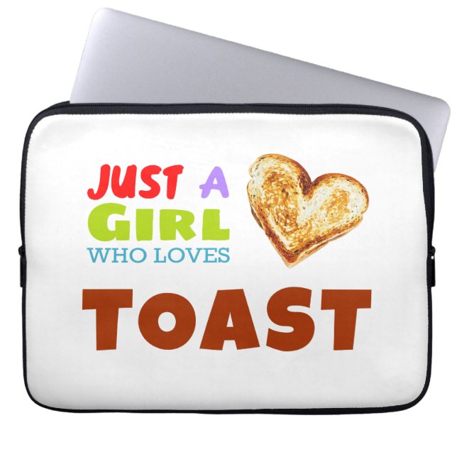 Capa Para Notebook Só uma garota que ama o Toast (Frente)