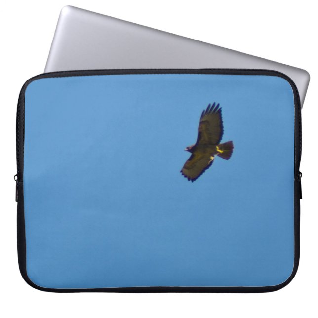 Capa Para Notebook Soar Falcão de Altura Vermelha (Frente)