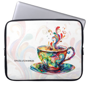 Capa Para Notebook Sobrecarga de café personalizada