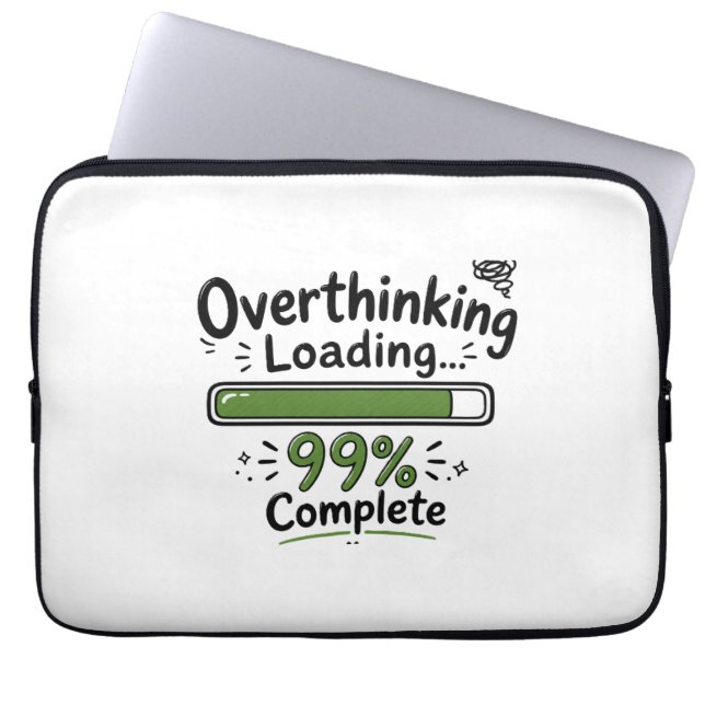 Capa Para Notebook Sobrecarregando 99% Completo Citação Engraçada (Frente)
