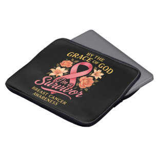 Capa Para Notebook Sobrevivente do Câncer de Mama Pela Graça de Deus