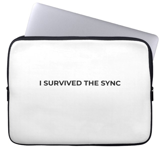 Capa Para Notebook Sobreviveu à Sincronização Minimalista Profissiona (Frente)