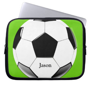 Capa Para Notebook Soccer Ball com Laptop de nome Bag Eletrônicos