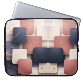 Capa Para Notebook Soft edged-cubes with metallic accents AI art 