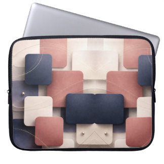 Capa Para Notebook Soft edged-cubes with metallic accents AI art 