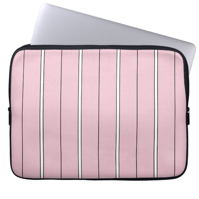Capa Para Notebook Soft Pink Vertical Stripe Pattern Minimal (Frente)