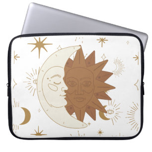 Capa Para Notebook Sol Celestial e Lua