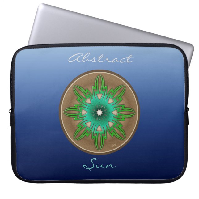 Capa Para Notebook Sol verde (Frente)