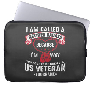 Capa Para Notebook Soldado Aposentado de Humor Veterano dos EUA