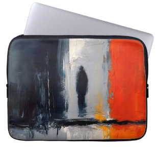 Capa Para Notebook Solidão – Figura Abstrata no Silêncio Urbano