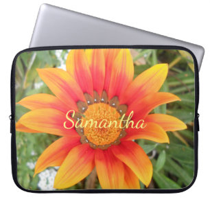 Capa Para Notebook Solteiro Laranja Flor Personalizado