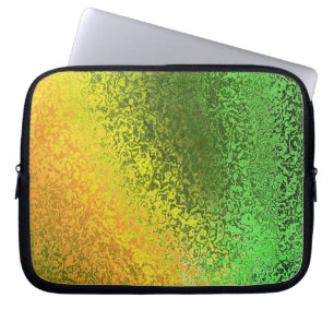 Capa Para Notebook Sombras brilhantes de verde e amarelo