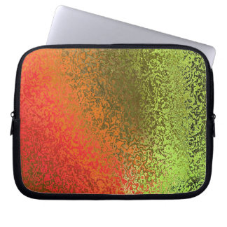 Capa Para Notebook Sombras em laranja e verde