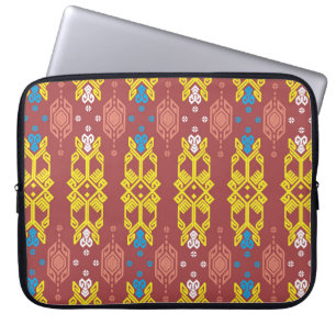 Capa Para Notebook Songket Tenun Geometrik Padrão sem costura com Cre