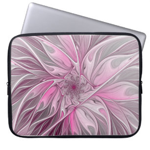 Capa Para Notebook Sonho cor-de-rosa da flor do Fractal, teste padrã