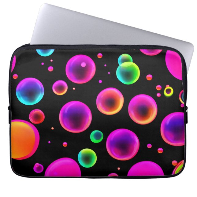 Capa Para Notebook Sonho de Bolha Brilhante Arco-íris (Frente)