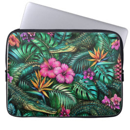 Capa Para Notebook Sonho de Selva de Crocodilo Padrão de Superfície P