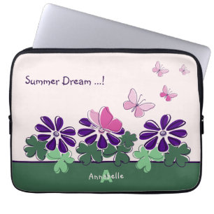 Capa Para Notebook Sonho de Verão...! Nome do Flutter da Borboleta Ro
