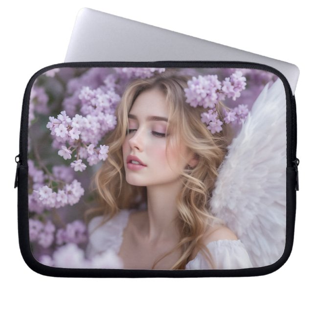 Capa Para Notebook Sonhos Lilac - Serene Primavera Angel (Frente)