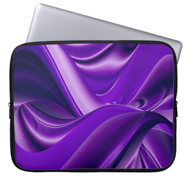 Capa Para Notebook Sonhos Roxos, Abstrato Fantasy Arte Arco-Íris (Frente)