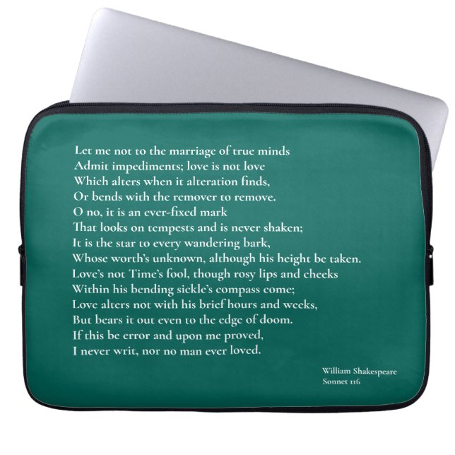 Capa Para Notebook Sonnet 116Deixe-me não ao casamento das mentes ver (Frente)