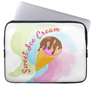 Capa Para Notebook Sorvete doce colorido em um cone