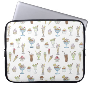 Capa Para Notebook Sorvete Sundae Padrão Branco