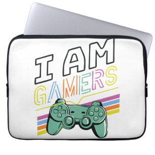Capa Para Notebook Sou Gamers - Retro Neon Gaming Design
